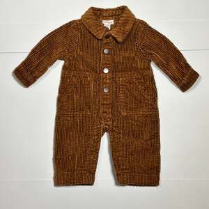 Cat & Jack Baby Boy Brown Corduroy Jumpsuit Size Newborn